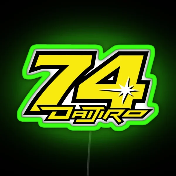 Daijiro Kato Number 74 RGB Neon Sign