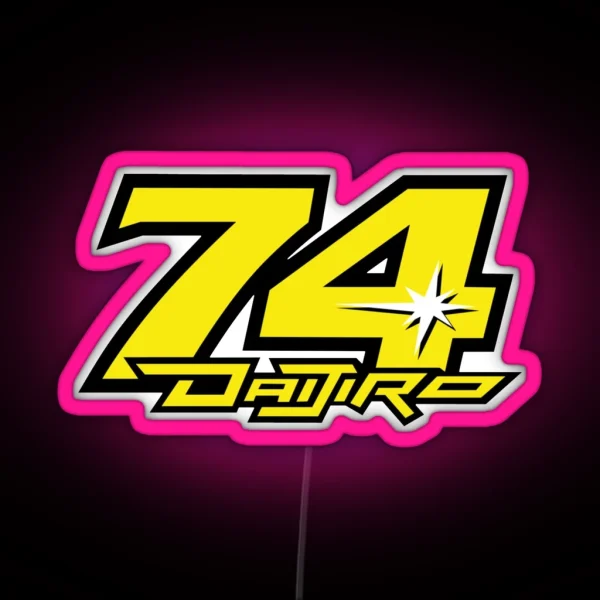 Daijiro Kato Number 74 RGB Neon Sign