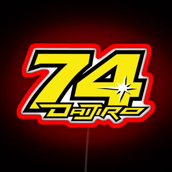 Daijiro Kato Number 74 RGB Neon Sign