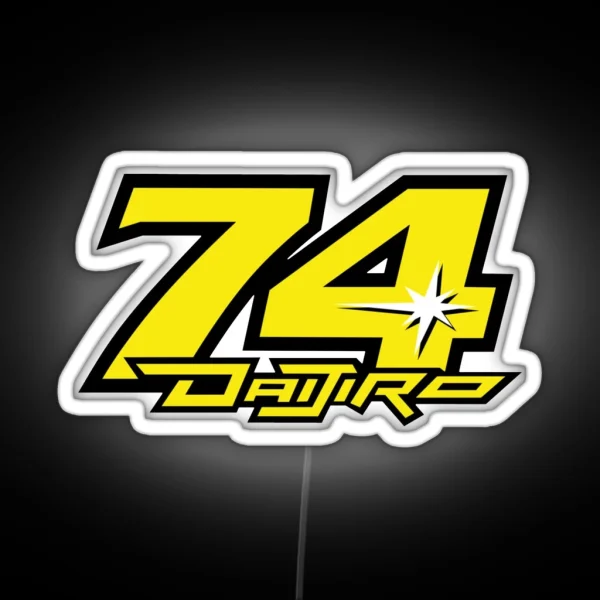 Daijiro Kato Number 74 RGB Neon Sign