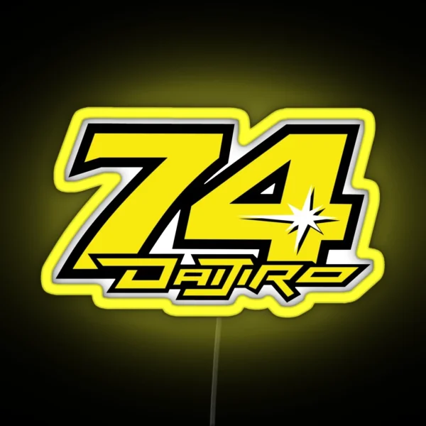Daijiro Kato Number 74 RGB Neon Sign