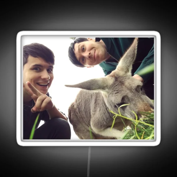 Dan And Phil And Also A Kangaroo RGB Neon Sign