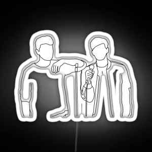 Dan And Phil Dan Howell Phil Lester Line Art RGB Neon Sign