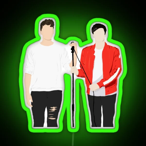 Dan And Phil Interactive Introverts Silhouette RGB Neon Sign