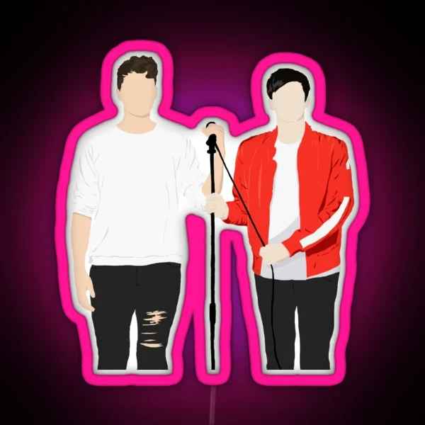 Dan And Phil Interactive Introverts Silhouette RGB Neon Sign