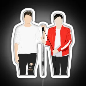 Dan And Phil Interactive Introverts Silhouette RGB Neon Sign