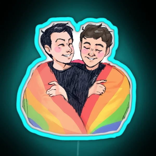 Dan And Phil Pride RGB Neon Sign