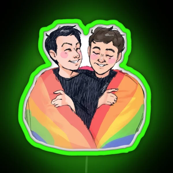 Dan And Phil Pride RGB Neon Sign