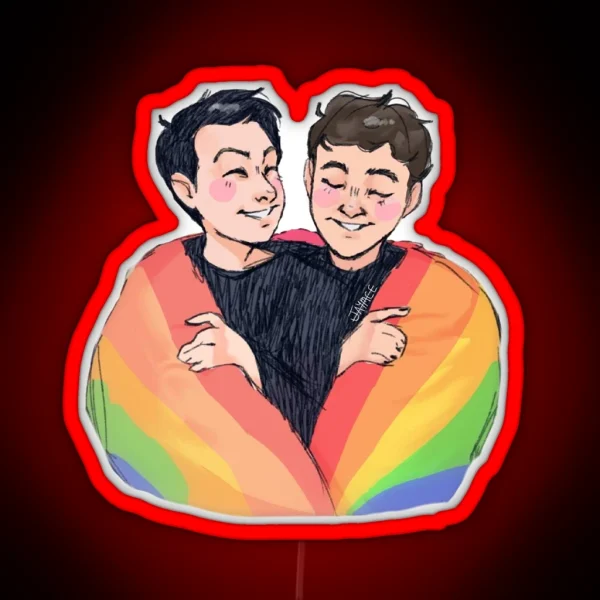 Dan And Phil Pride RGB Neon Sign