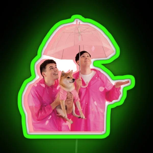 Dan And Phil With Doggo RGB Neon Sign