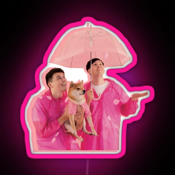 Dan And Phil With Doggo RGB Neon Sign