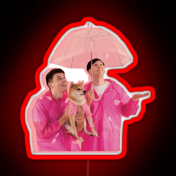 Dan And Phil With Doggo RGB Neon Sign