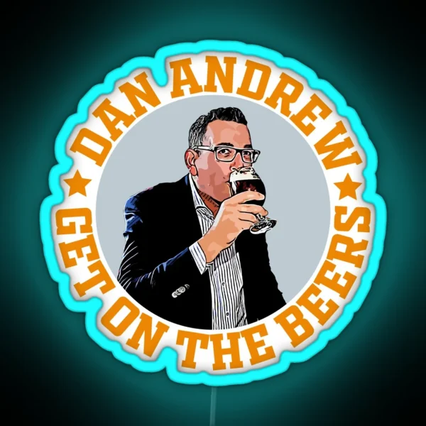 Dan Andrews Beer With Friend RGB Neon Sign