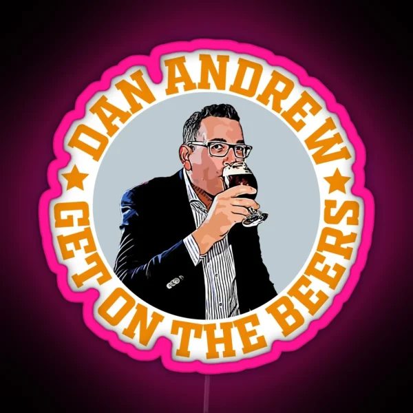 Dan Andrews Beer With Friend RGB Neon Sign