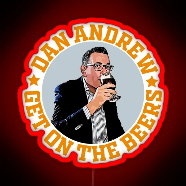 Dan Andrews Beer With Friend RGB Neon Sign