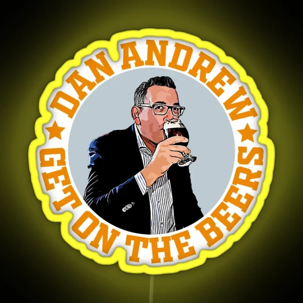 Dan Andrews Beer With Friend RGB Neon Sign