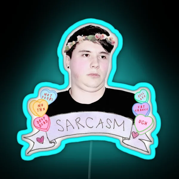 Dan Howell Candy Hearts RGB Neon Sign