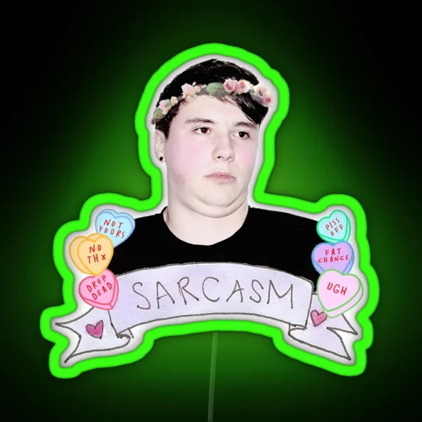 Dan Howell Candy Hearts RGB Neon Sign