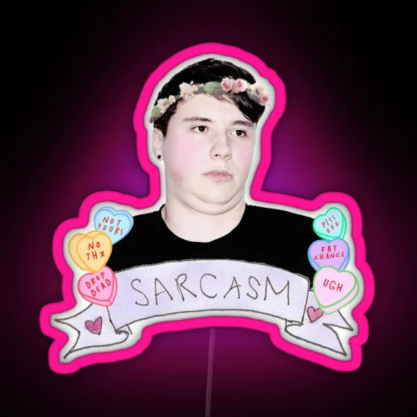 Dan Howell Candy Hearts RGB Neon Sign