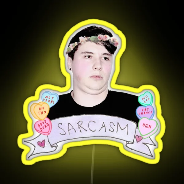 Dan Howell Candy Hearts RGB Neon Sign