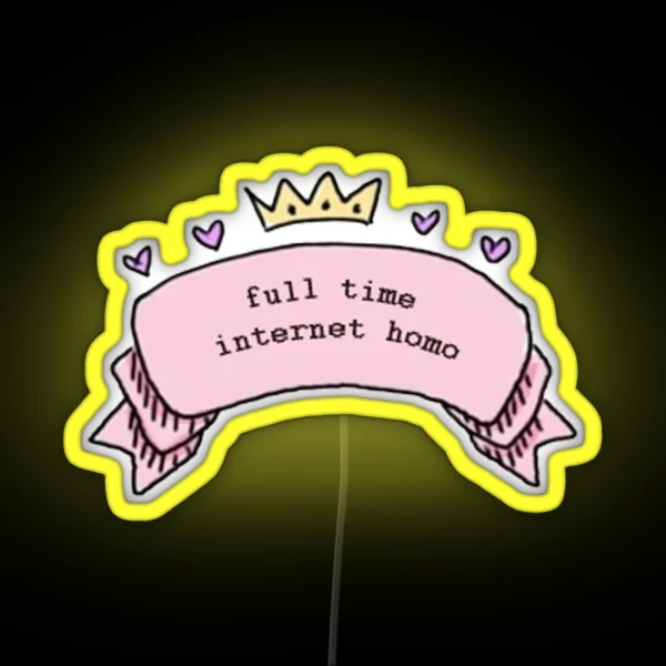 Dan Howell Full Time Internet Homo Banner RGB Neon Sign