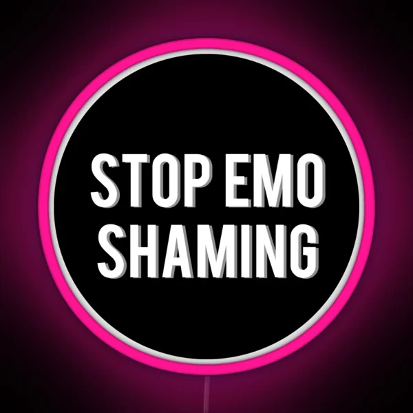 Dan Howell Stop Emo Shaming RGB Neon Sign