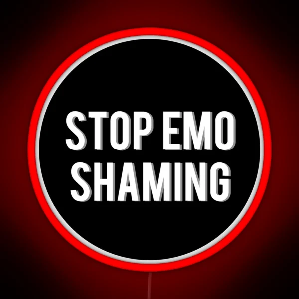 Dan Howell Stop Emo Shaming RGB Neon Sign
