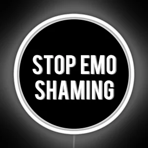 Dan Howell Stop Emo Shaming RGB Neon Sign