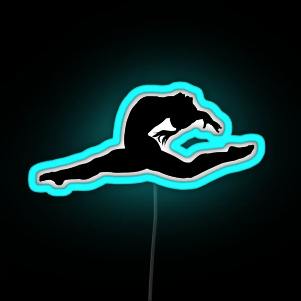 Dance Gymnastics Graphic RGB Neon Sign