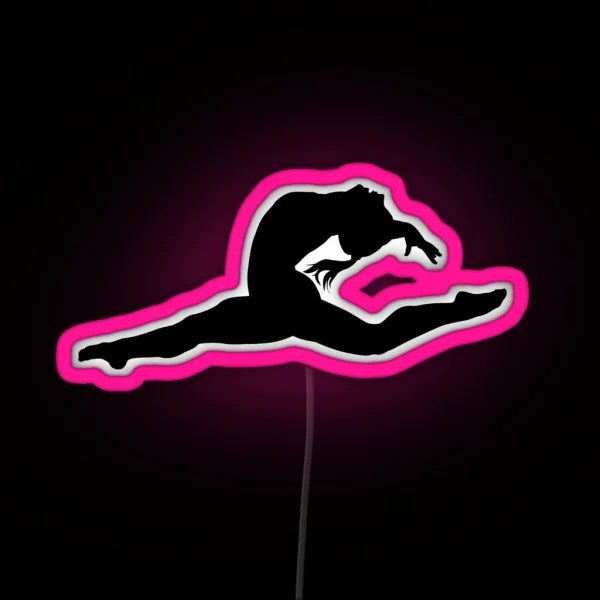 Dance Gymnastics Graphic RGB Neon Sign