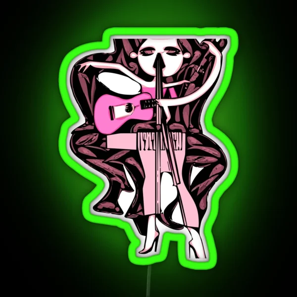Dancing With The Guitar RGB Neon Sign