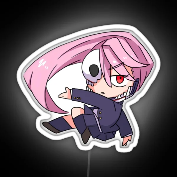 Dandadan Aira Shiratori Chibi RGB Neon Sign