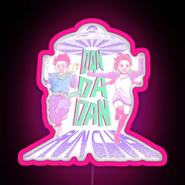 Dandadan Run Club Pastels RGB Neon Sign