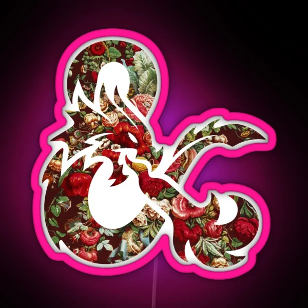 Dandd Floral Logo RGB Neon Sign