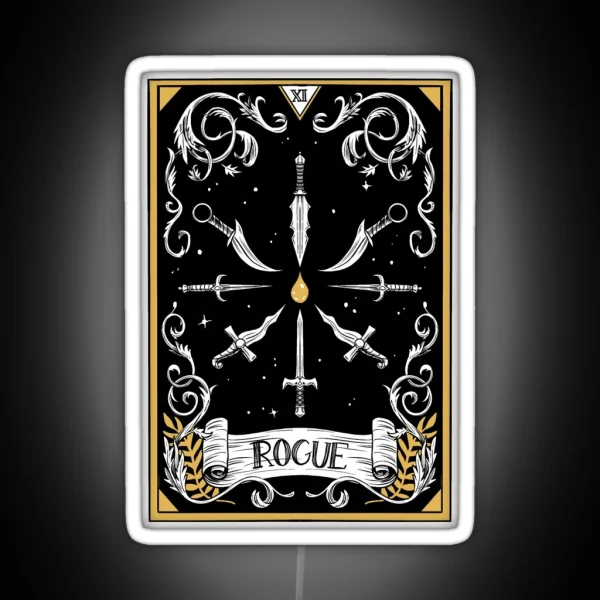 Dandd Rogue Tarot RGB Neon Sign