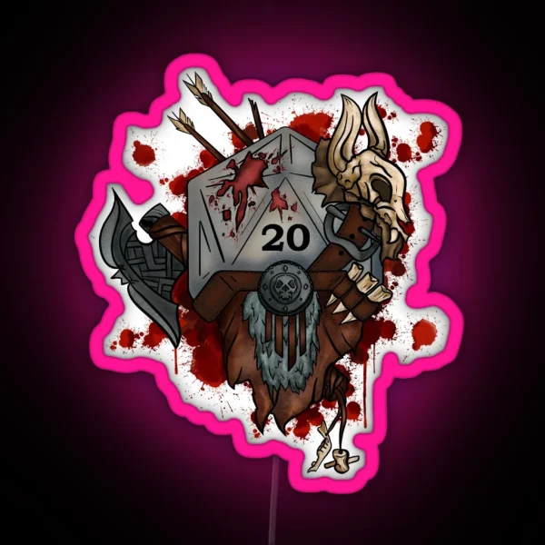 Danddice Barbarian RGB Neon Sign