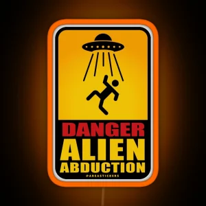 DANGER Alien Abduction Signal RGB Neon Sign