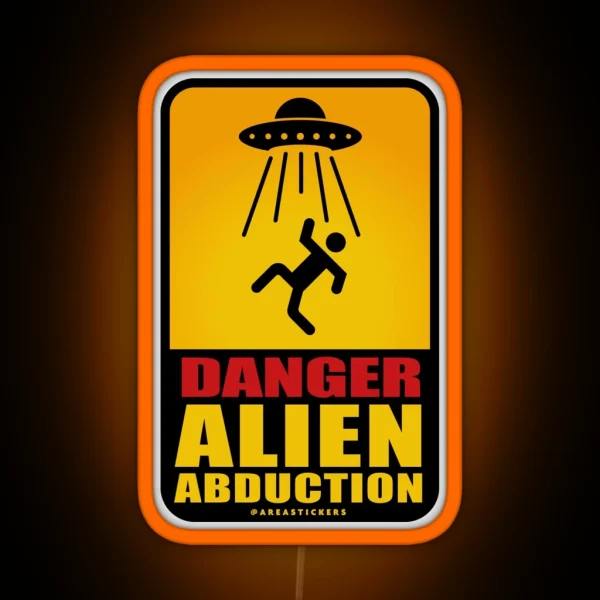 DANGER Alien Abduction Signal RGB Neon Sign