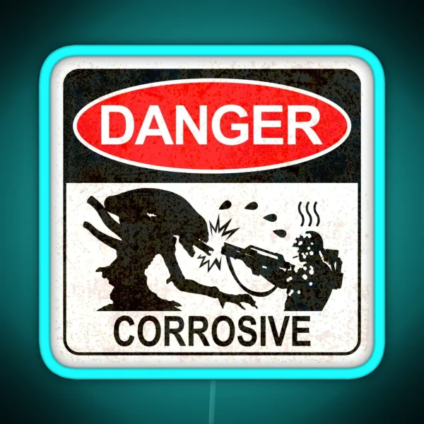 Danger Corrosive RGB Neon Sign