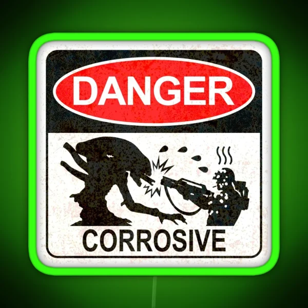 Danger Corrosive RGB Neon Sign