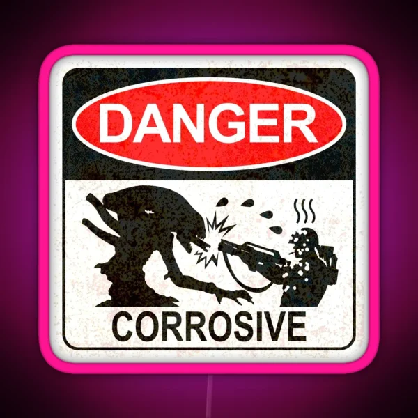 Danger Corrosive RGB Neon Sign