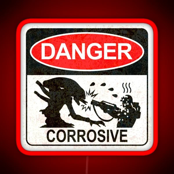 Danger Corrosive RGB Neon Sign