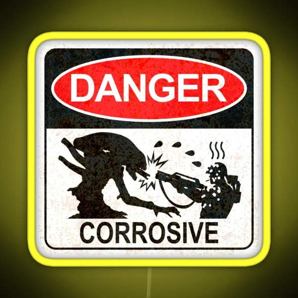 Danger Corrosive RGB Neon Sign
