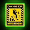 DANGER Driver Is Insane RGB Neon Sign - Image 4
