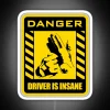 DANGER Driver Is Insane RGB Neon Sign - Image 5