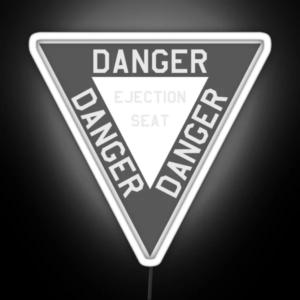 DANGER EJECTION SEAT Airplane Decal Design RGB Neon Sign