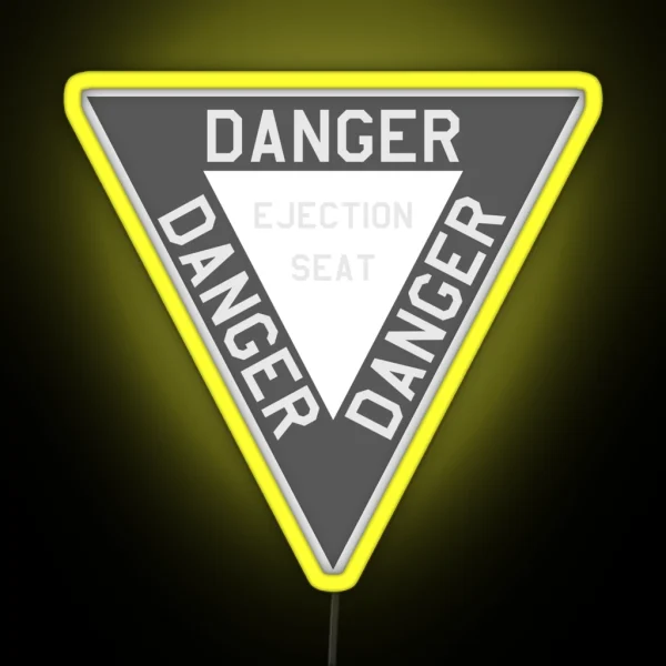 DANGER EJECTION SEAT Airplane Decal Design RGB Neon Sign