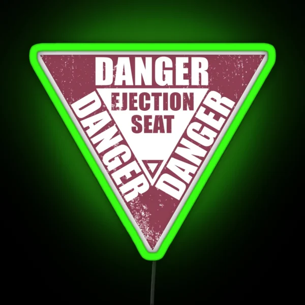 DANGER Ejection Seat Distressed RGB Neon Sign