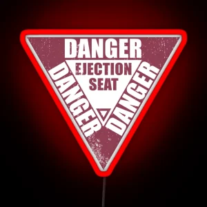 DANGER Ejection Seat Distressed RGB Neon Sign