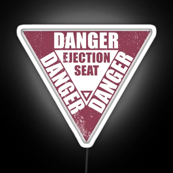 DANGER Ejection Seat Distressed RGB Neon Sign